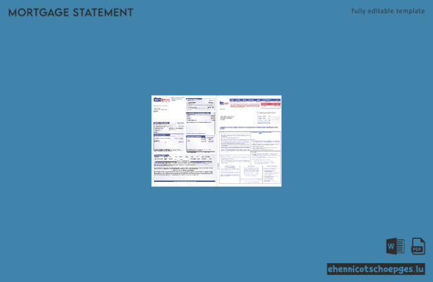 Hypothekenabrechnung der Somali Sombank im Word- und PDF-Format 1-2 Beispielvorschau